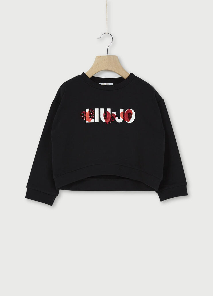 Sweatshirt with logo Black Liu Jo - large image number 0
