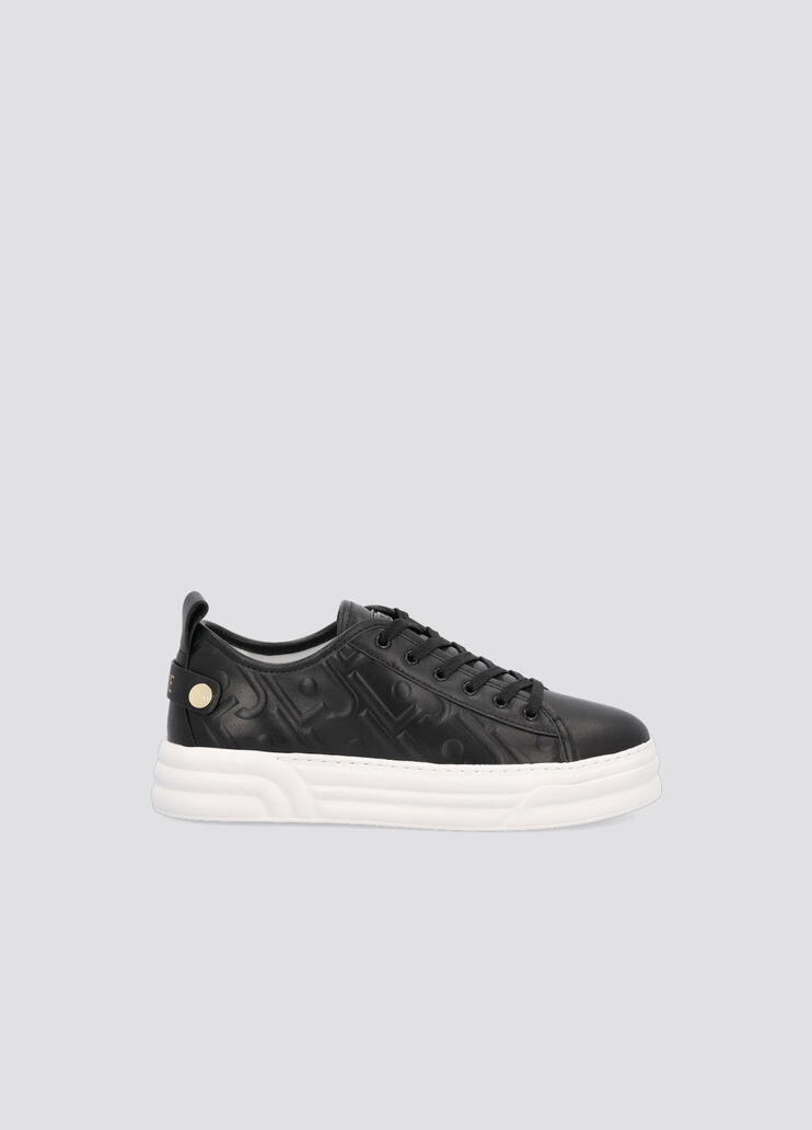 Sneakers in pelle con logo nero Liu Jo - large image number 0 Sneakers in pelle con logo nero Liu Jo - large image number 0