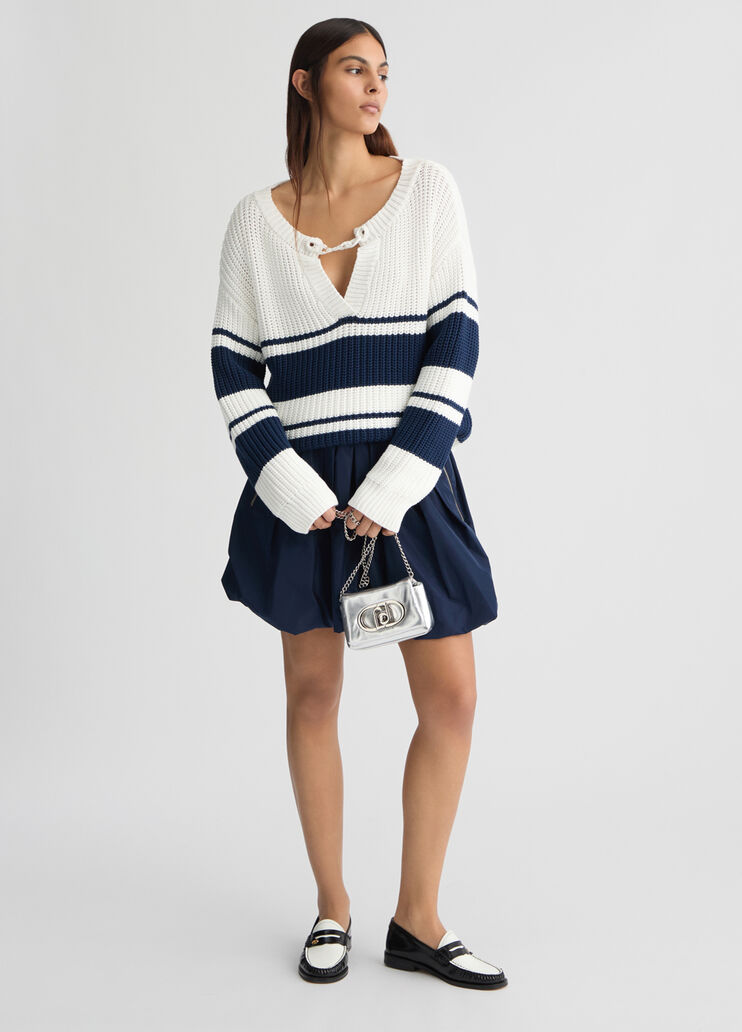 Striped pullover white/blue Liu Jo - medium Striped pullover white/blue Liu Jo - medium