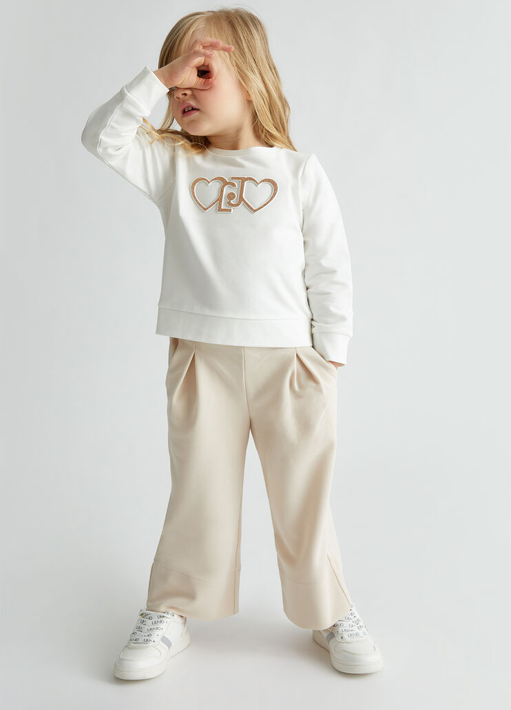 Sweatshirt with hearts white Liu Jo - medium Sweatshirt with hearts white Liu Jo - medium