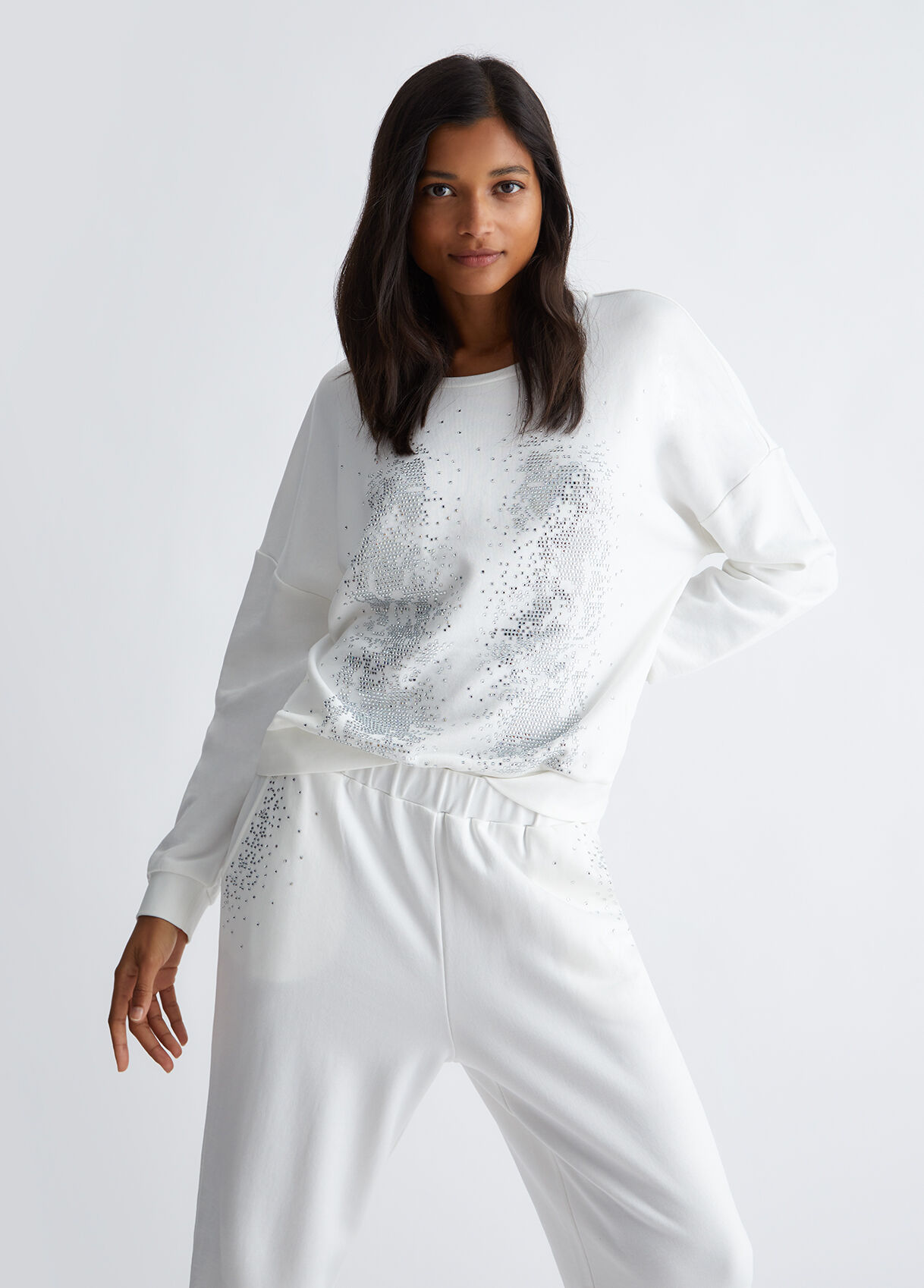 Felpa con clearance strass