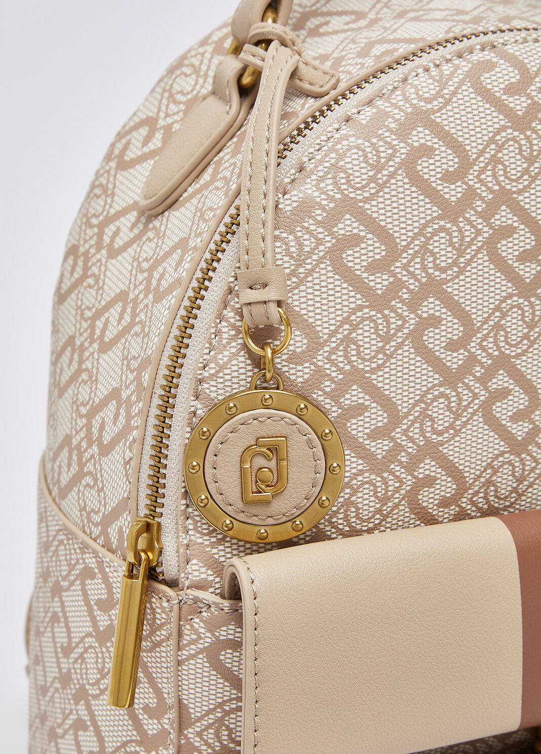 Rucksack with monogram print beige Liu Jo - large image number 4