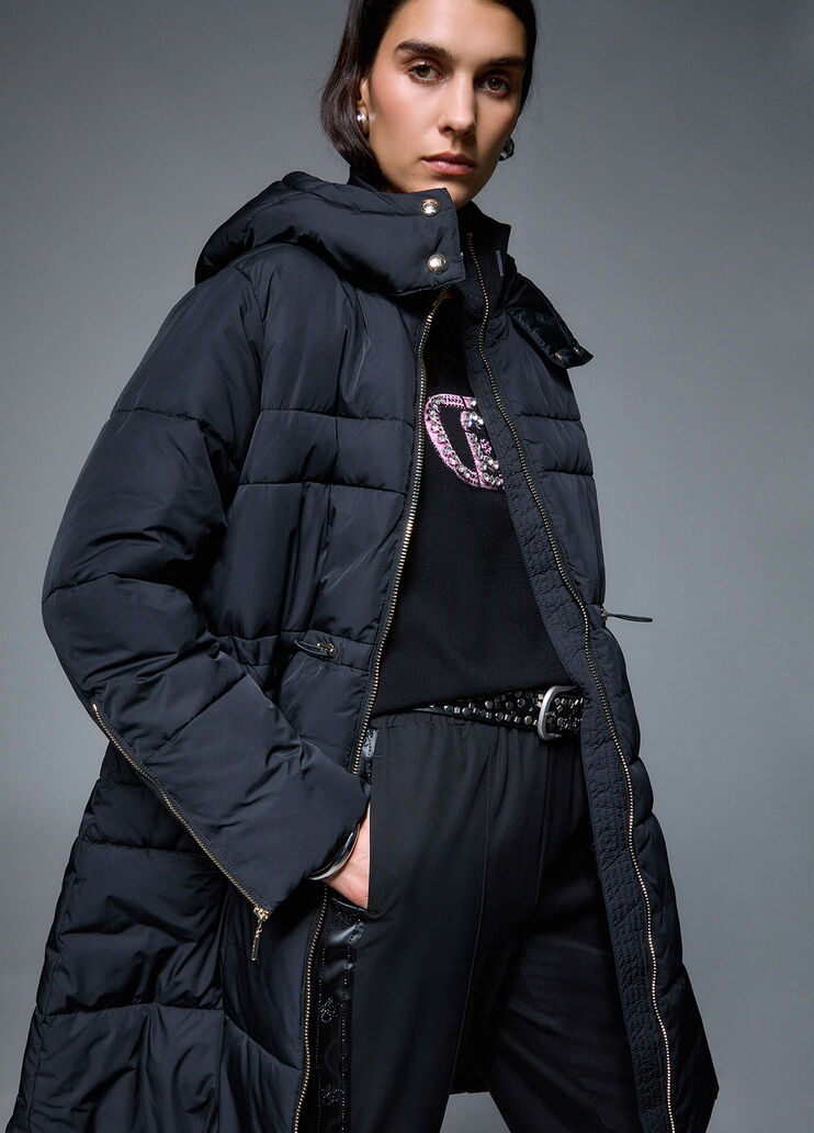 Long jacket in matte nylon black Liu Jo - medium