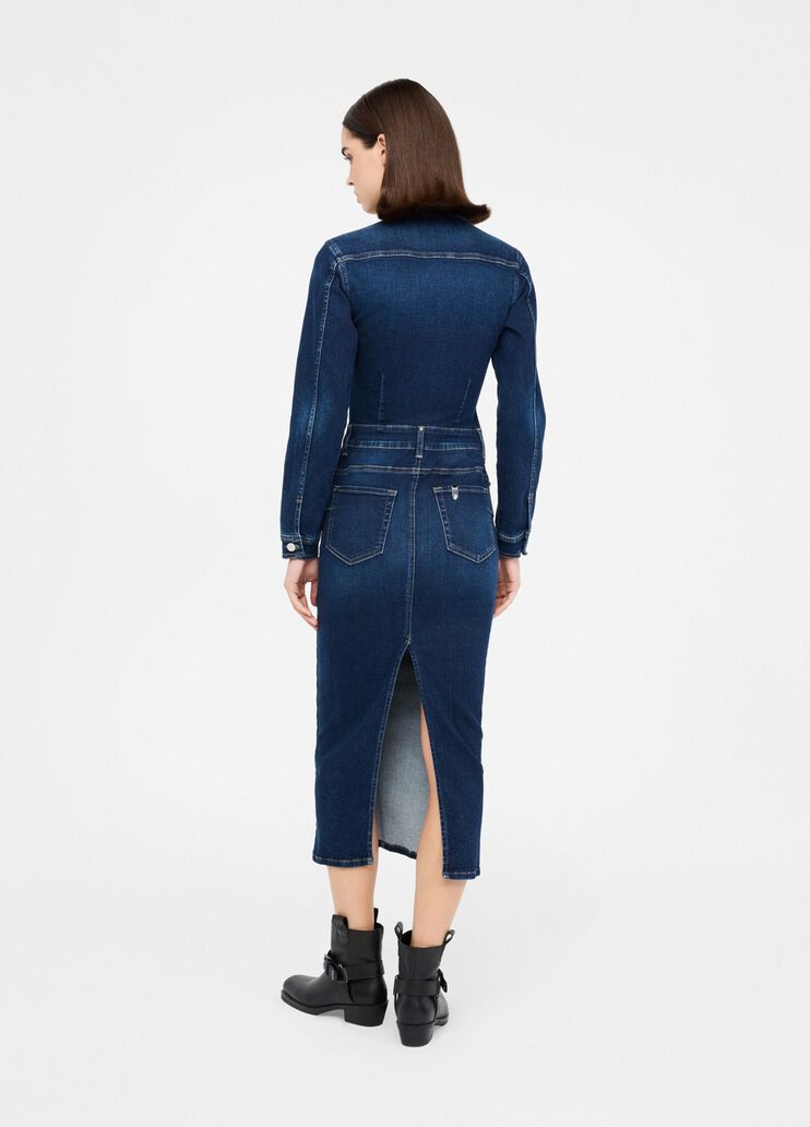 Denim shirt dress dark blue denim Liu Jo - large image number 1