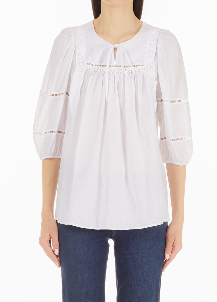 Blouse with openwork embroidery  Liu Jo - large image number 0 Blouse with openwork embroidery  Liu Jo - large image number 0