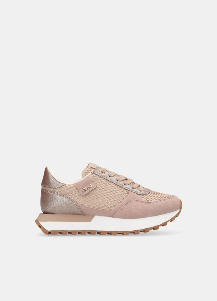 Glitter mesh sneakers nude Liu Jo - medium