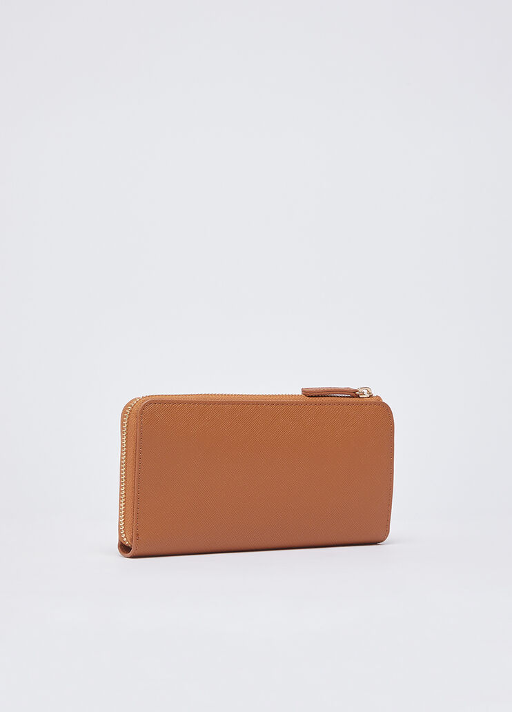 Большое портмоне на молнии коричневый Liu Jo - medium