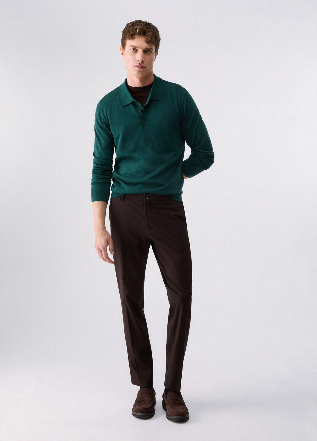 Pantalon slim fit en jersey marron Liu Jo - large image number 5
