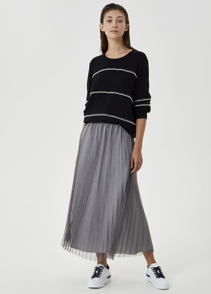 Pleated midi skirt Grey Liu Jo - large image number 3 Pleated midi skirt Grey Liu Jo - large image number 3