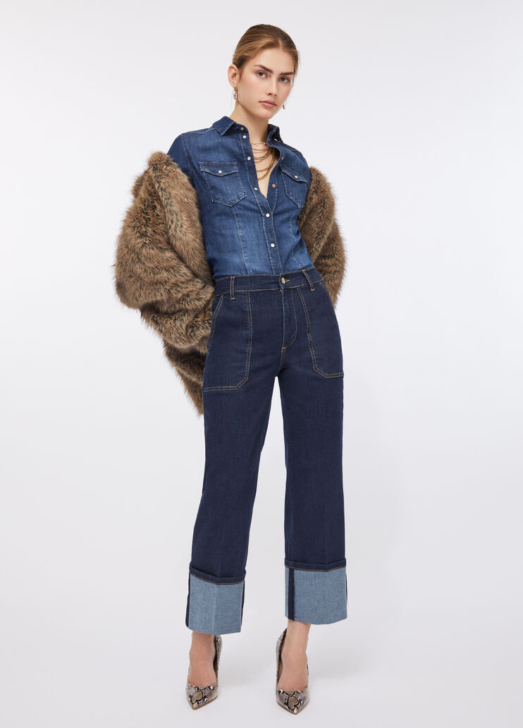 Gerade geschnittene Cropped-Jeans Klassische Waschung Liu Jo - large image number 5