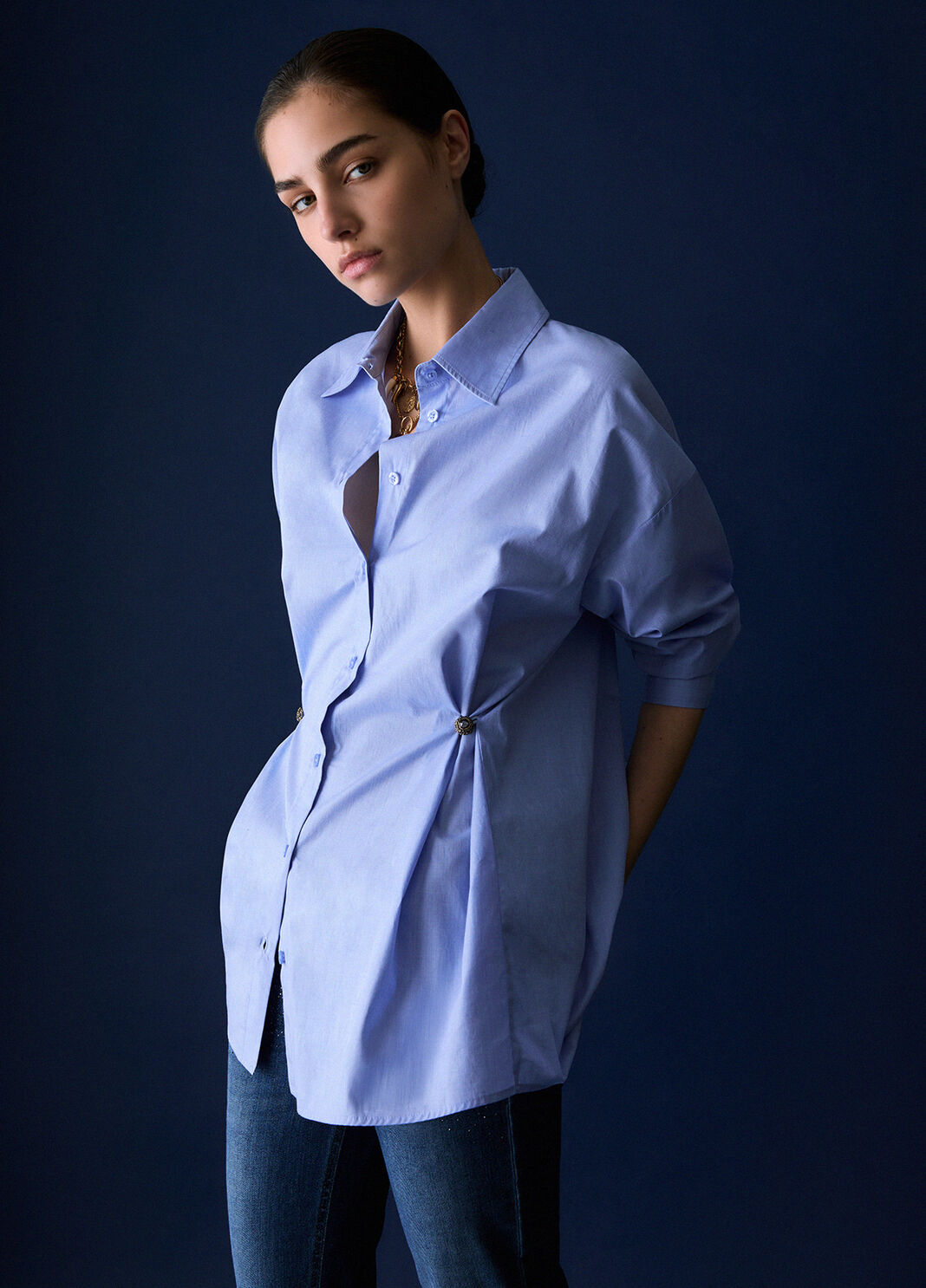 Poplin Shirt light blue Liu Jo - large image number 3