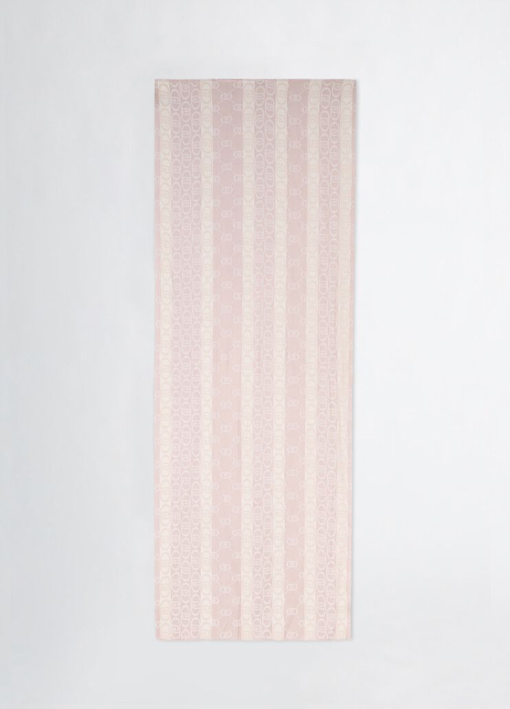 Peach jacquard monogram stole peach Liu Jo - large image number 2 Peach jacquard monogram stole peach Liu Jo - large image number 2