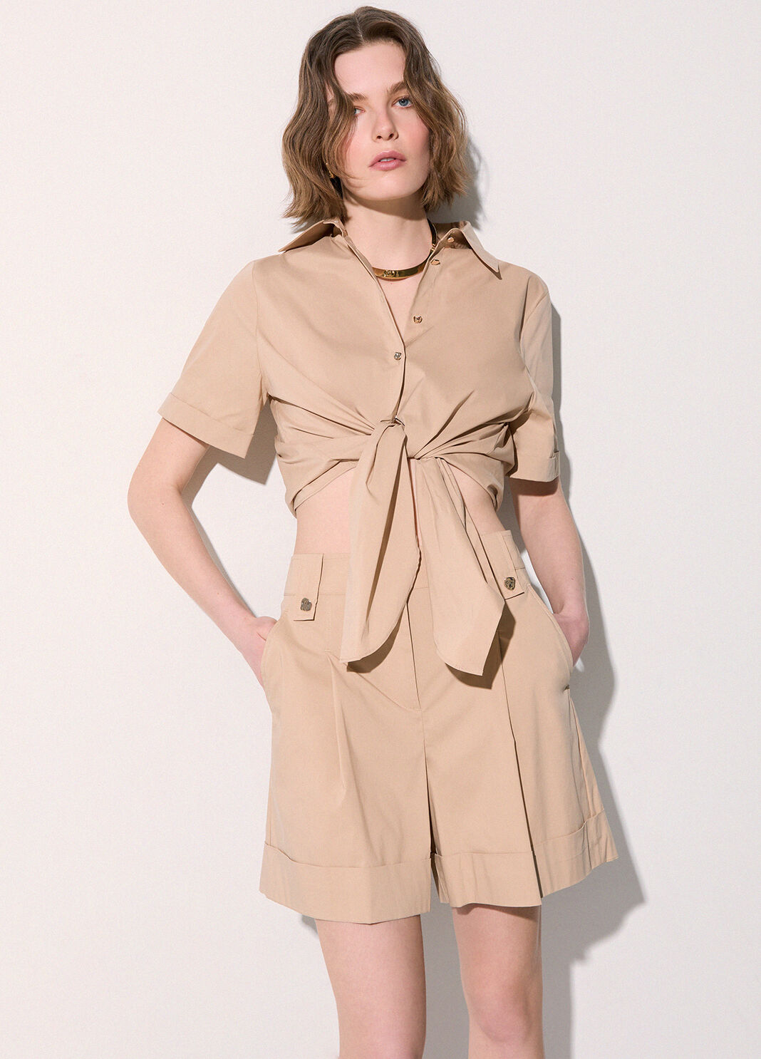 Poplin shorts cappuccino Liu Jo - large image number 3