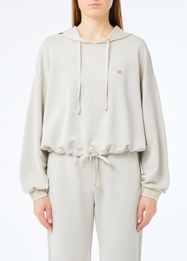 Lurex&reg; hoodie beige Liu Jo - medium