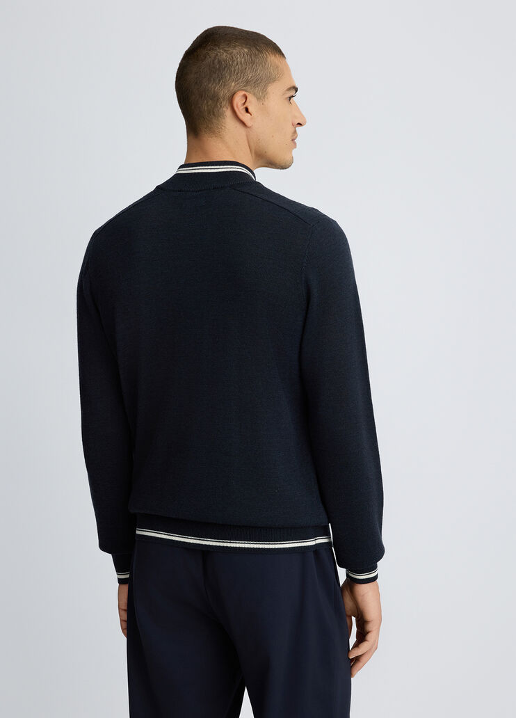 Blue pullover with zip dark blue Liu Jo - large image number 1 Blue pullover with zip dark blue Liu Jo - large image number 1