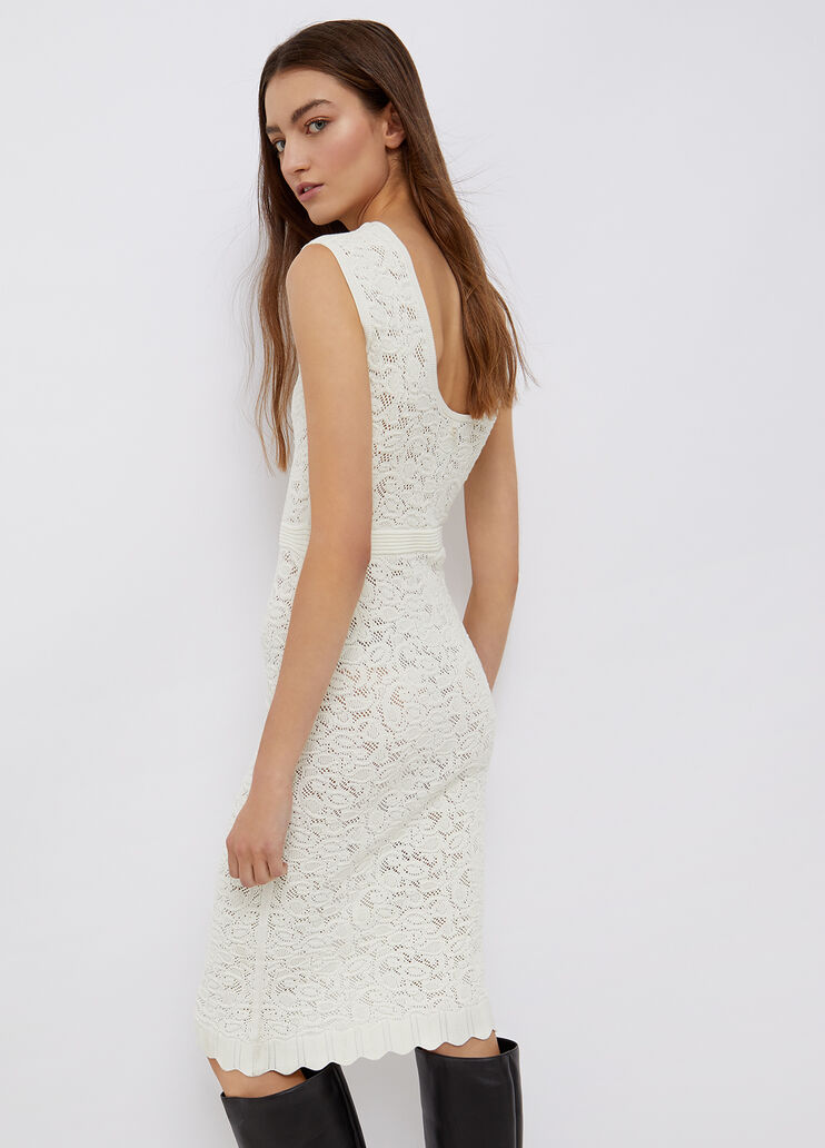 Lace midi dress chalk Liu Jo - large image number 1 Lace midi dress chalk Liu Jo - large image number 1
