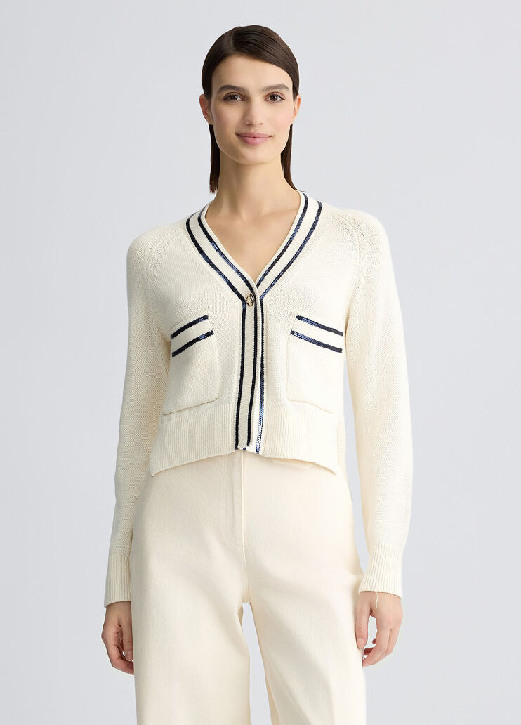 White cardigan with sequins white Liu Jo - medium White cardigan with sequins white Liu Jo - medium