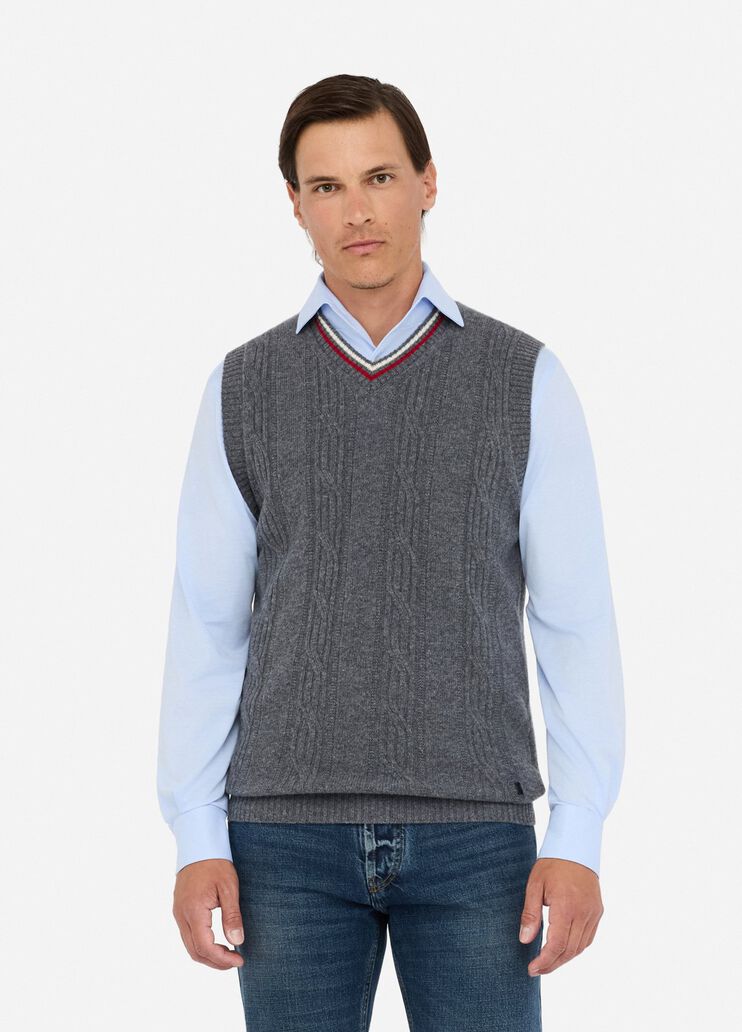 Wool knit vest dark grey Liu Jo - large image number 0