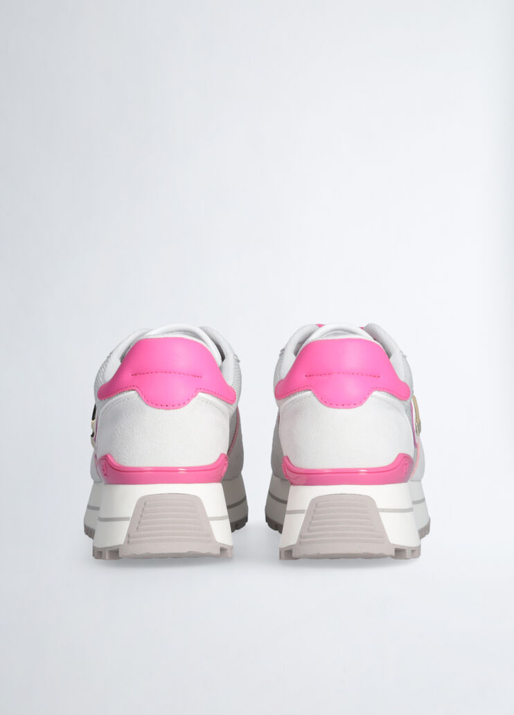 Suede and mesh platform sneakers beige/pink Liu Jo - large image number 7  Suede and mesh platform sneakers beige/pink Liu Jo - large image number 7