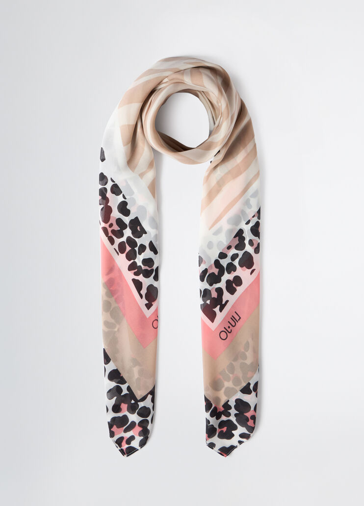Animal-print foulard coral Liu Jo - medium