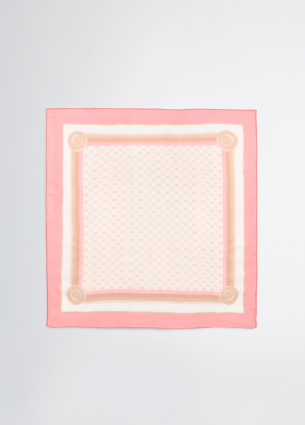 Scarf with logo print coral Liu Jo - large image number 2