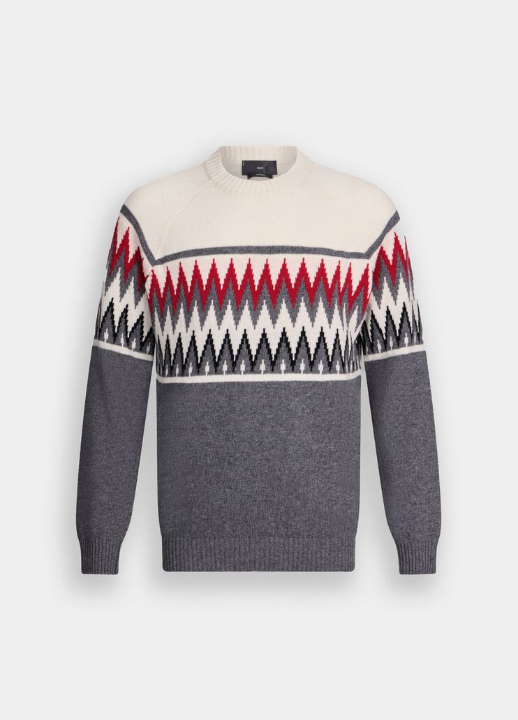 Jacquard wool sweater grey Liu Jo - large image number 6 Jacquard wool sweater grey Liu Jo - large image number 6