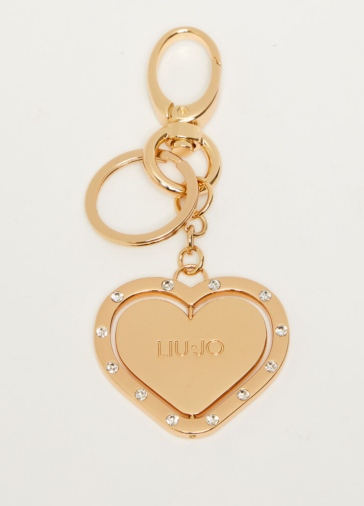 Heart keyring with gemstones gold Liu Jo - large image number 0 Heart keyring with gemstones gold Liu Jo - large image number 0