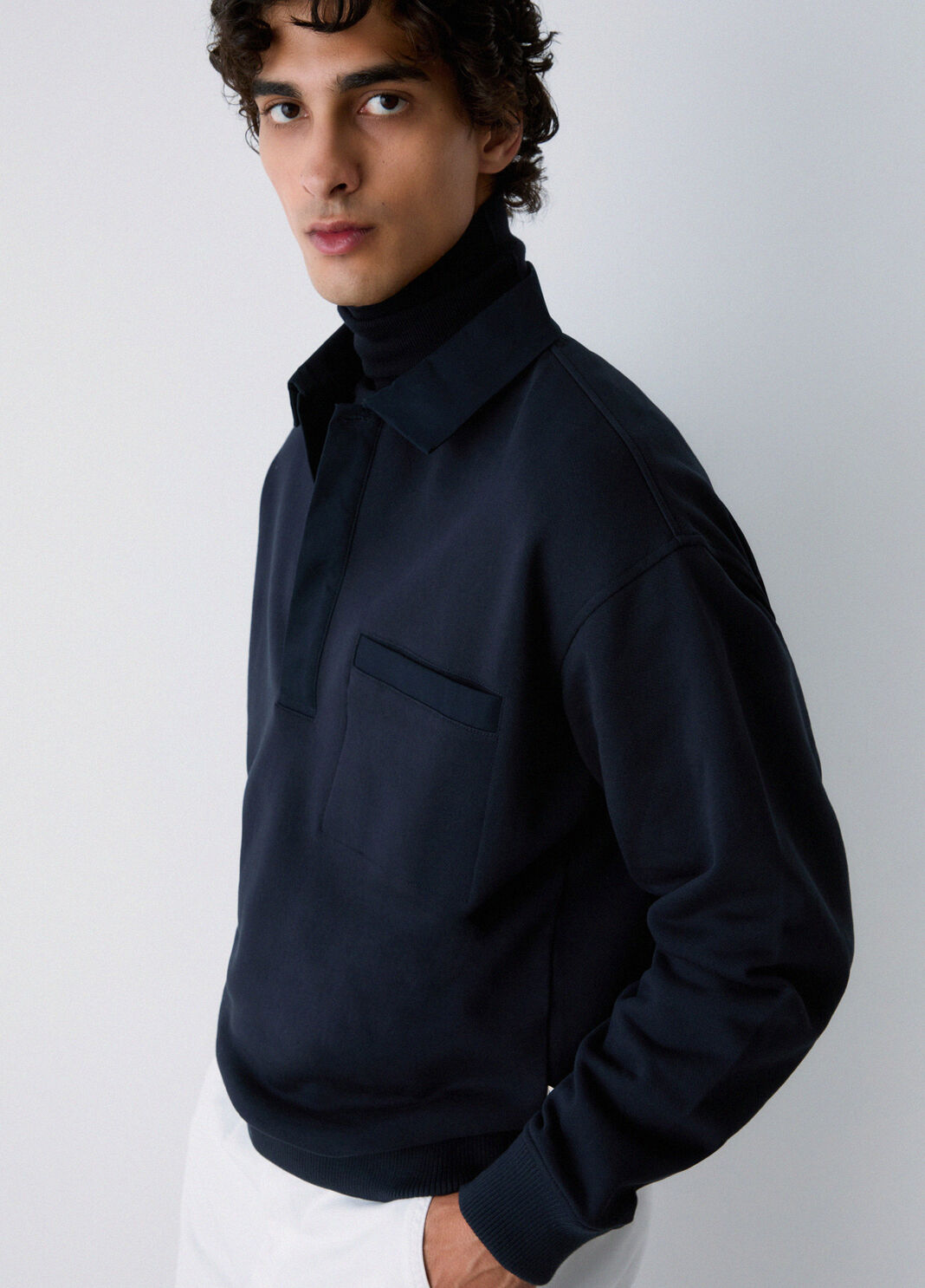 Sweatshirt with Collar dark blue Liu Jo - large image number 3