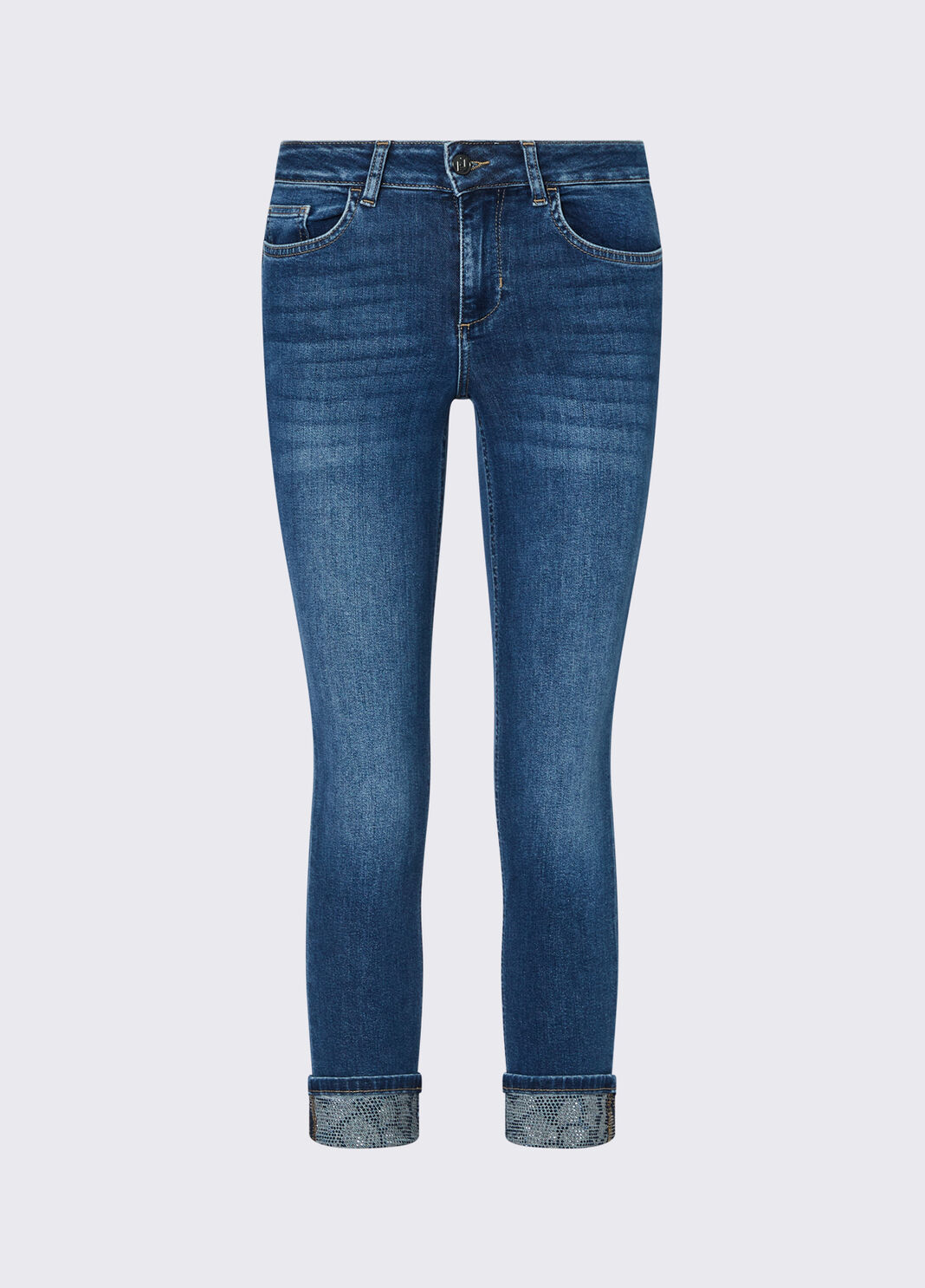 Jean skinny avec ornements denim bleu fonc&eacute; Liu Jo - large image number 6