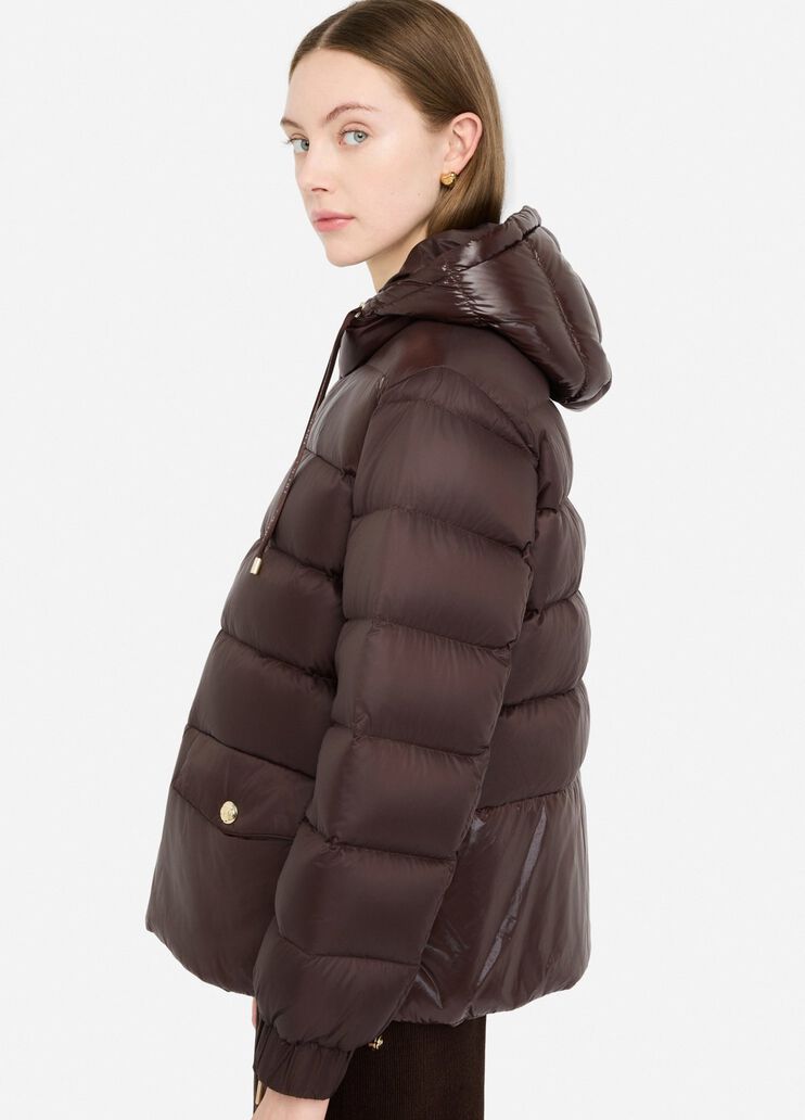 Giacca in nylon trapuntato cioccolato Liu Jo - large image number 3 Giacca in nylon trapuntato cioccolato Liu Jo - large image number 3