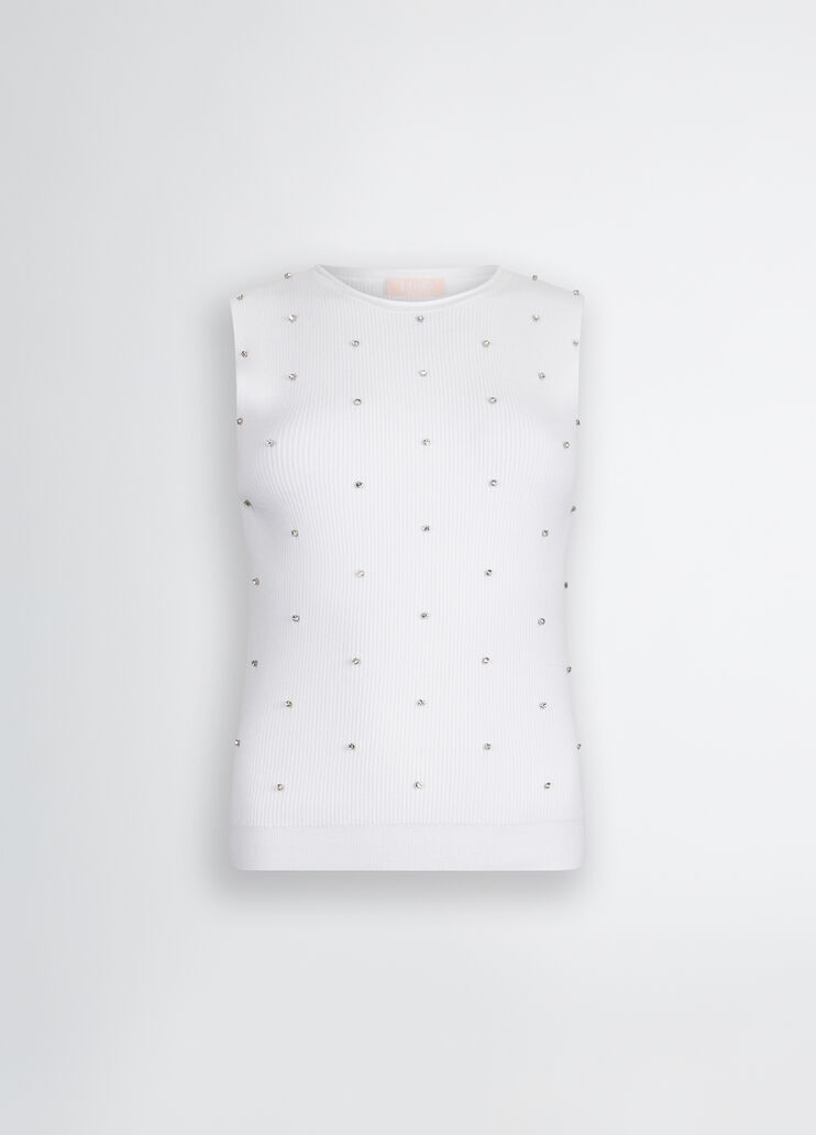 White top with studs white Liu Jo - large image number 6 White top with studs white Liu Jo - large image number 6
