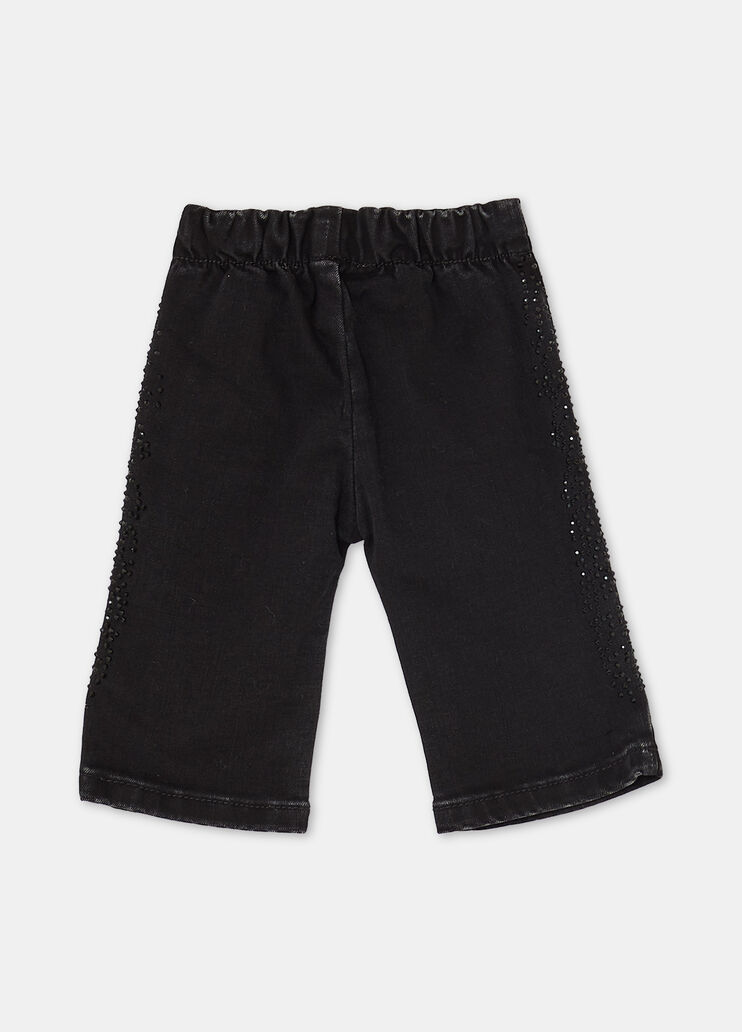 Trousers with rhinestones black denim Liu Jo - medium Trousers with rhinestones black denim Liu Jo - medium