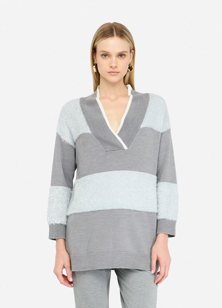 Lurex® wool sweater light grey Liu Jo - medium