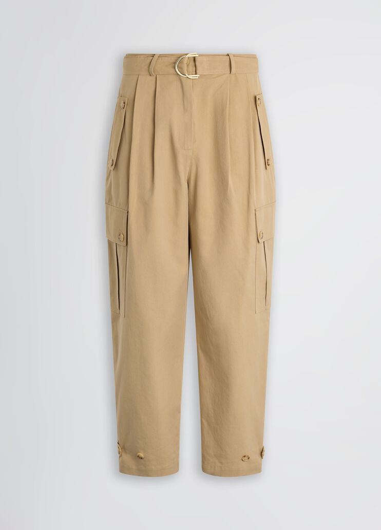 Cropped cargo trousers beige Liu Jo - large image number 6 Cropped cargo trousers beige Liu Jo - large image number 6