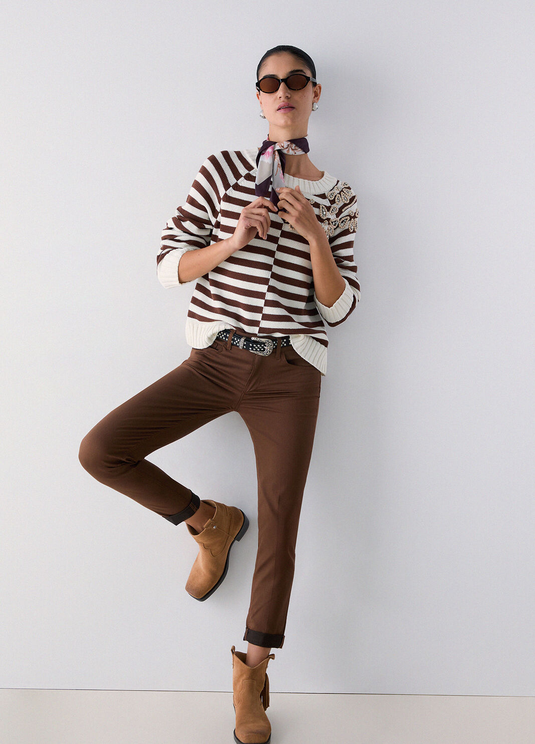 Pantaloni skinny cropped biscotto Liu Jo - large image number 2