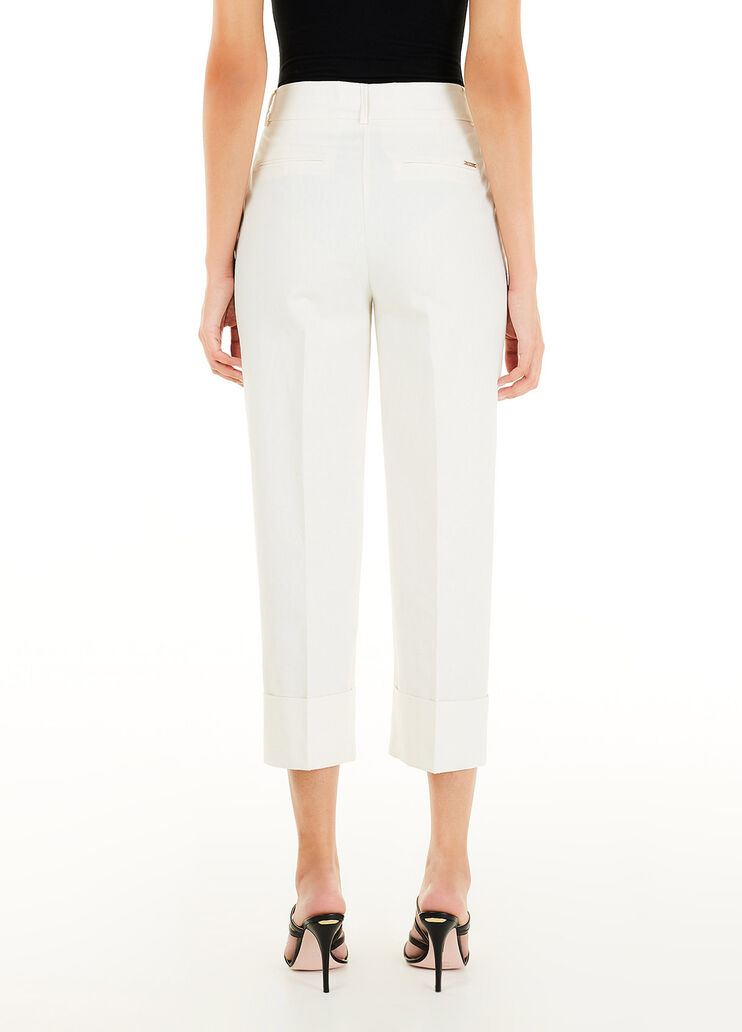 High-rise chinos Wool White Liu Jo - large image number 1 High-rise chinos Wool White Liu Jo - large image number 1
