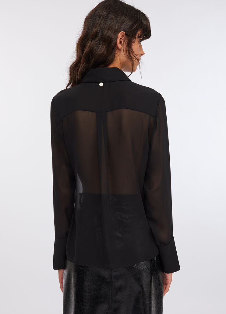 Chemise avec perles noir Liu Jo - large image number 1