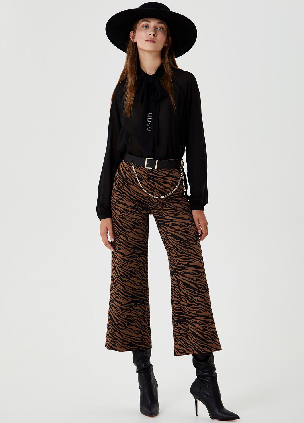 Pantalon cropped Beige Liu Jo - large image number 3