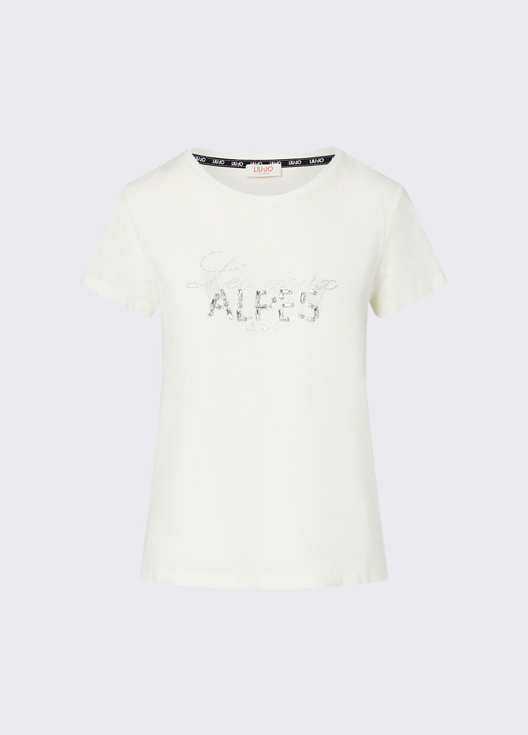 T-shirt with rhinestones white/Les Deux Alpes Liu Jo - large image number 6