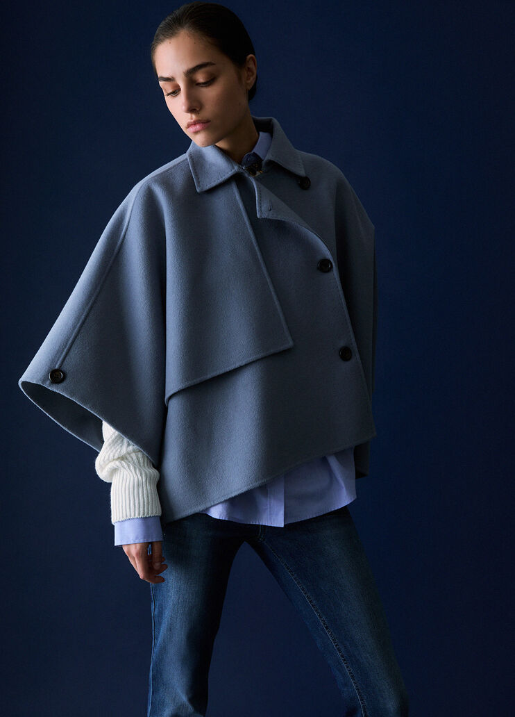 Wool Cape light blue Liu Jo - medium
