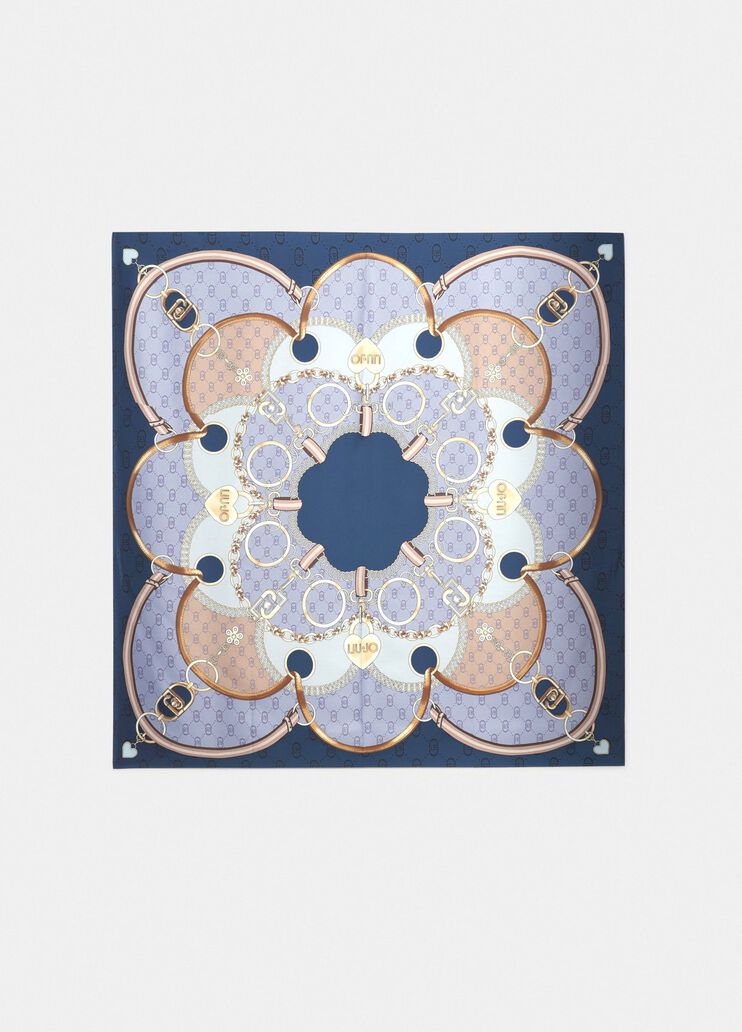 Printed foulard blue Liu Jo - large image number 2 Printed foulard blue Liu Jo - large image number 2