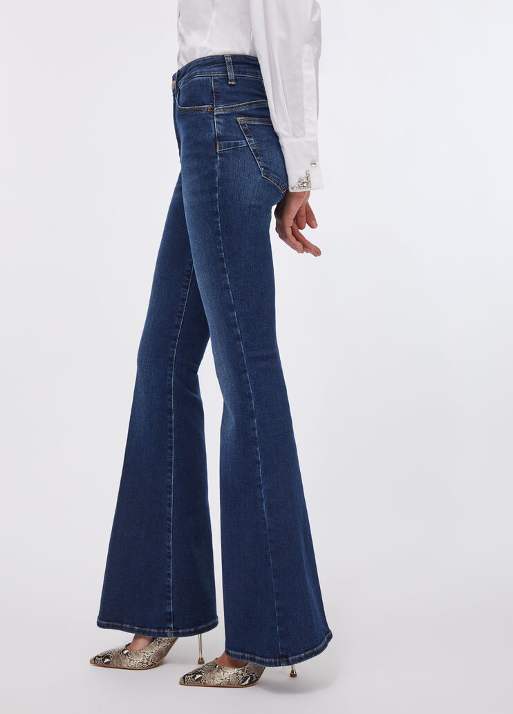 Flared jeans with belt dark denim Liu Jo - large image number 3