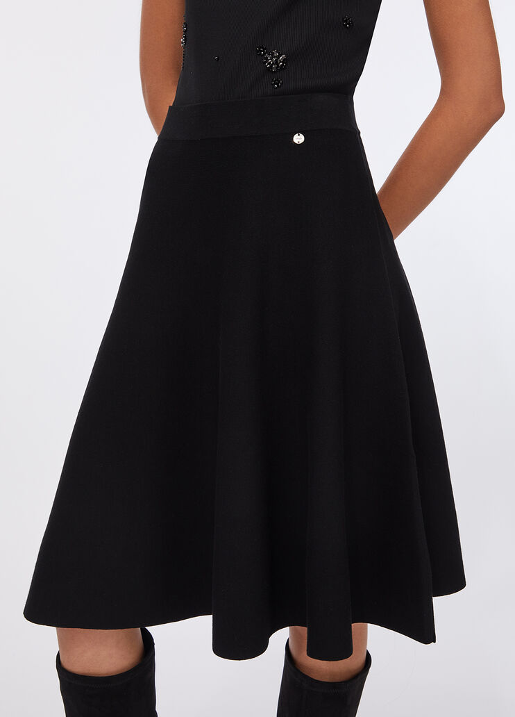 Knit midiskirt black Liu Jo - large image number 3