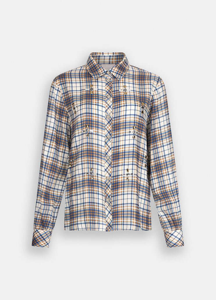 Chequered shirt with rhinestones check Liu Jo - large image number 6