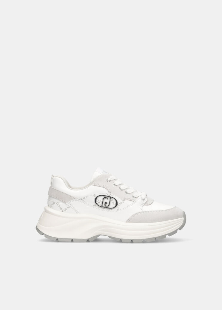 Suede and leather sneakers white Liu Jo - medium