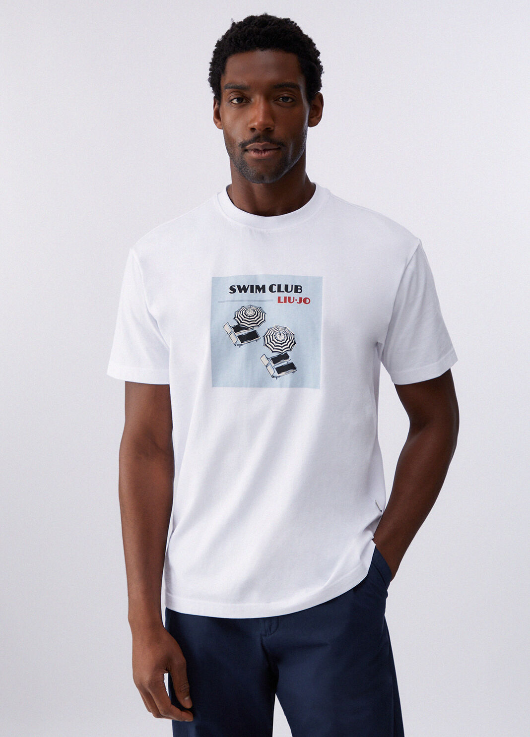 T-shirt with print white/umbrellas Liu Jo - large image number 0