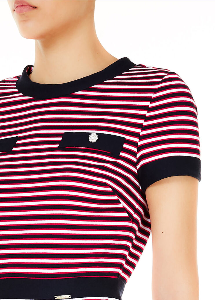 Полосатое платье с юбкой клёш Синий/красный/белый Liu Jo - large image number 2