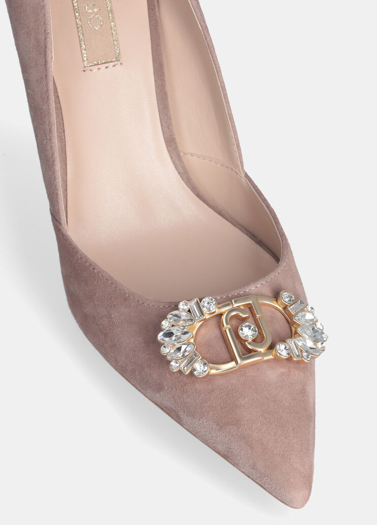 Décolleté con logo gioiello rosa cipria Liu Jo - medium