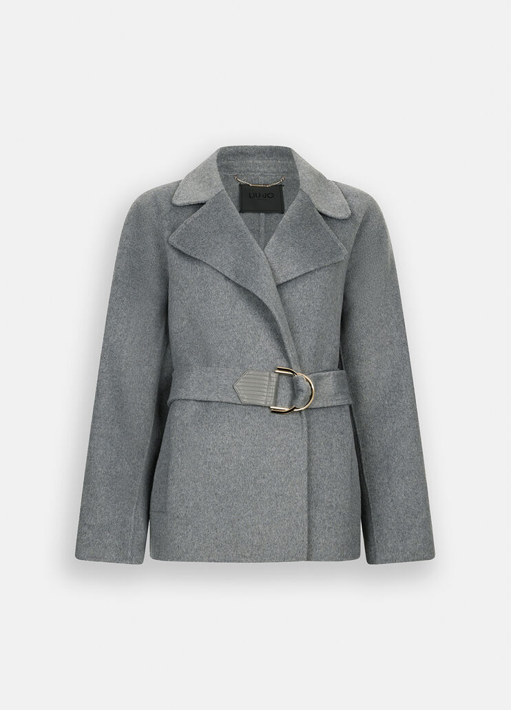 Cappotto in lana con cintura grigio Liu Jo - medium Cappotto in lana con cintura grigio Liu Jo - medium