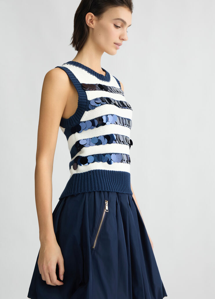 Top with sequins white/blue Liu Jo - medium Top with sequins white/blue Liu Jo - medium